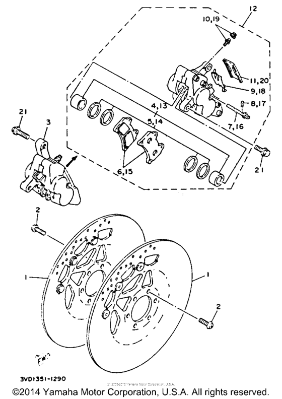 Front brake caliper