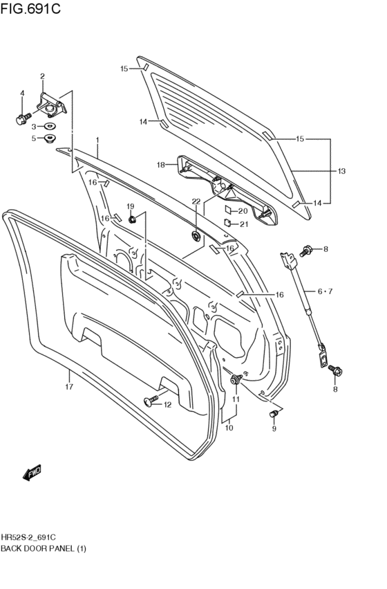 back door panel