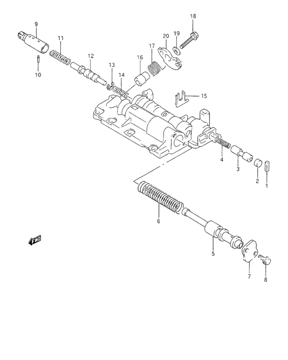 At front upper valve body