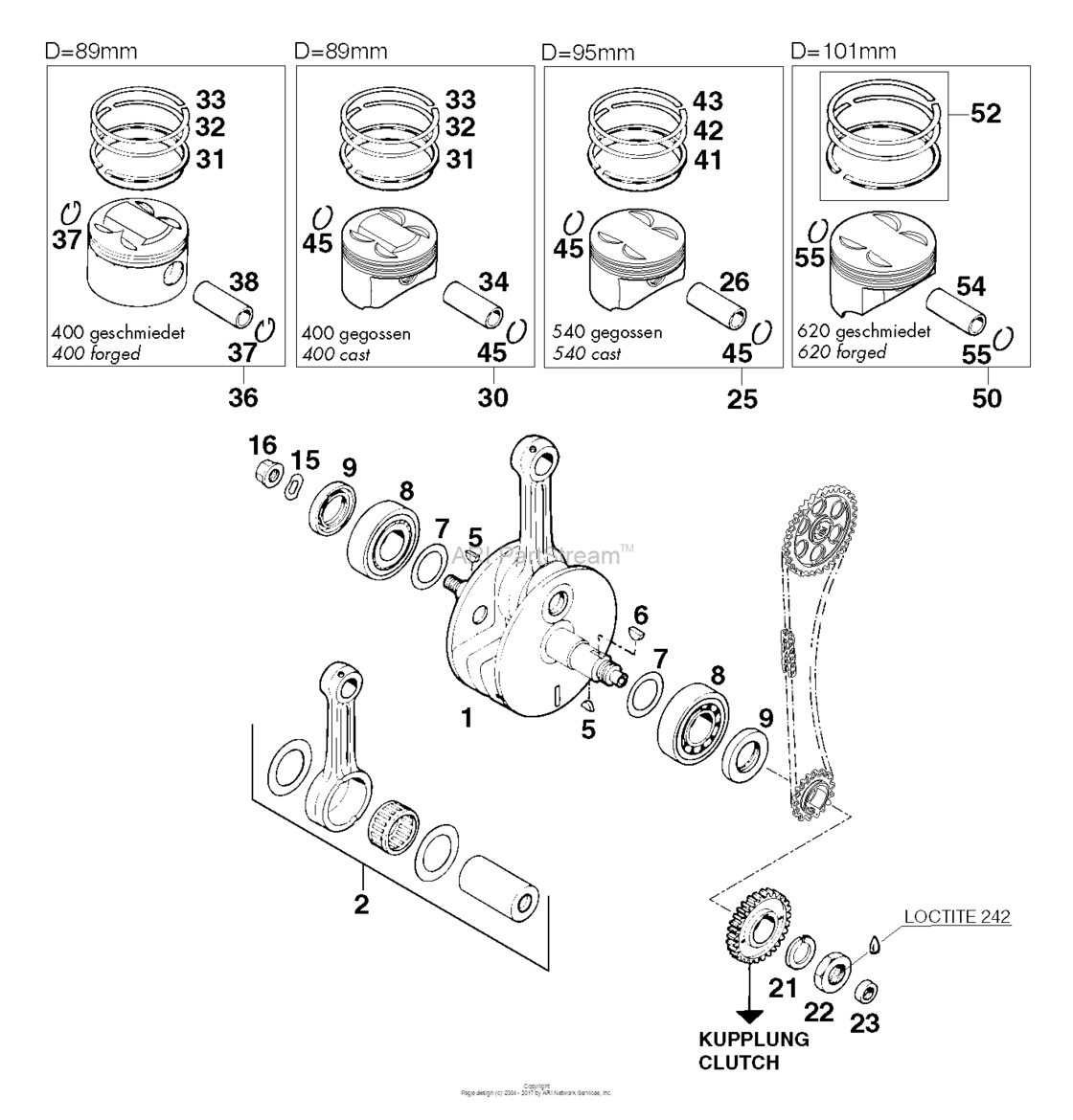 Crankshaft, Piston
