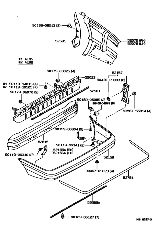 Rear Bumper & Bumper Stay