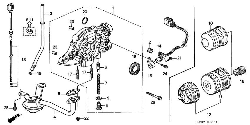 Oil pump/oil strainer