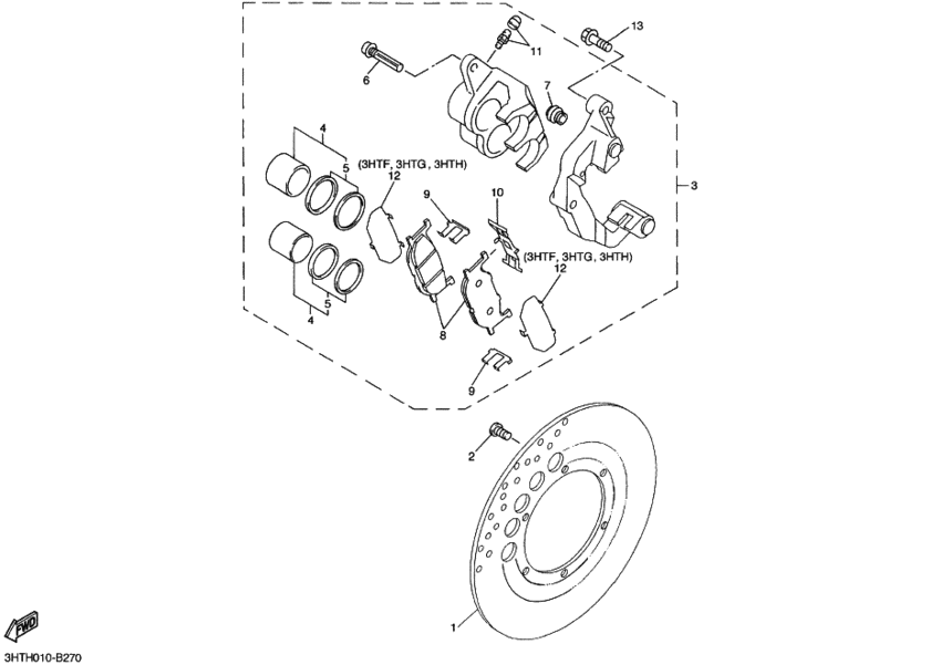 Front brake caliper