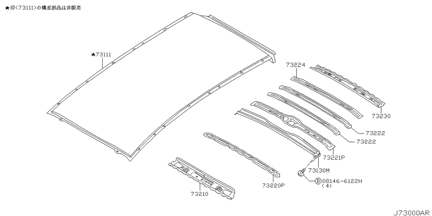 Roof panel & fitting