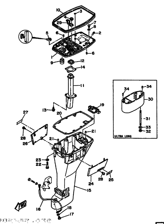 Upper casing
