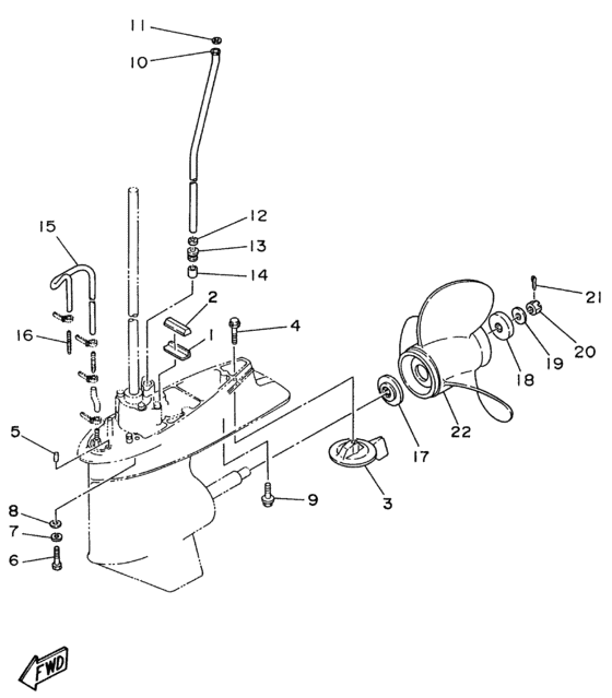 Lower casing drive