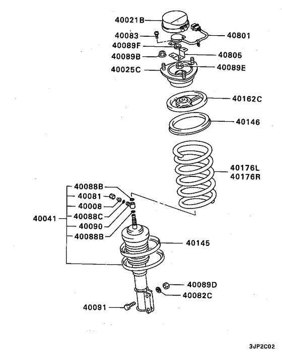 Front susp strut & spring