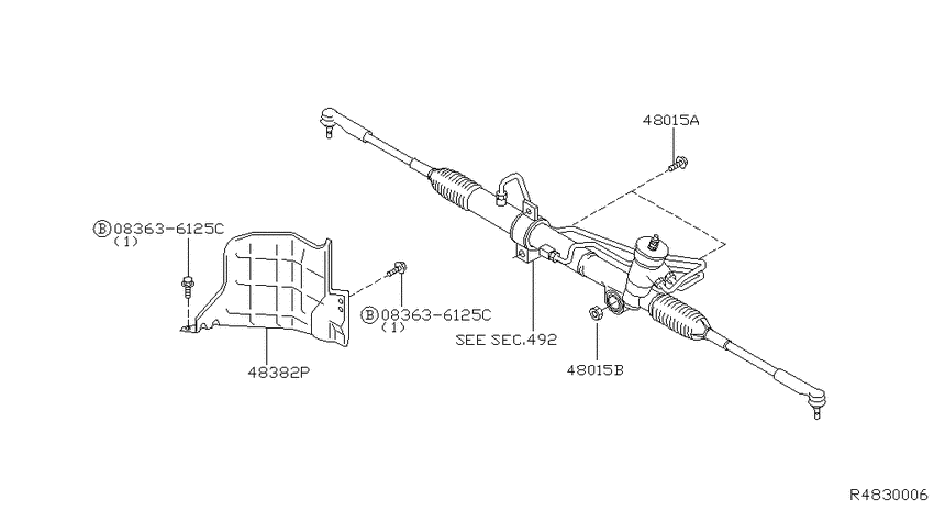 Steering gear mounting