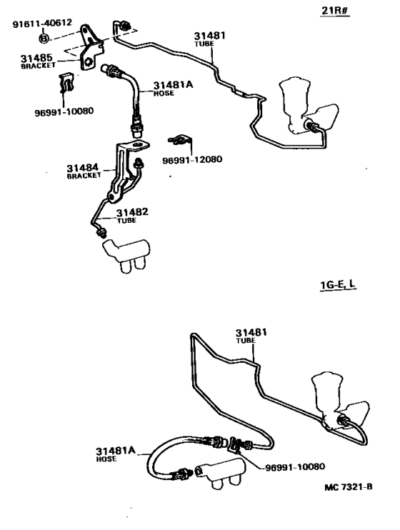 Clutch Pedal & Flexible Hose