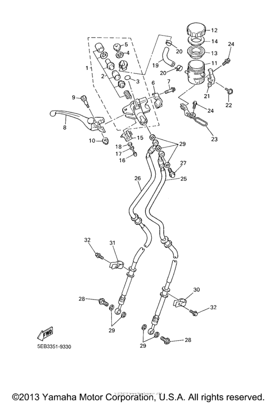 Front master cylinder