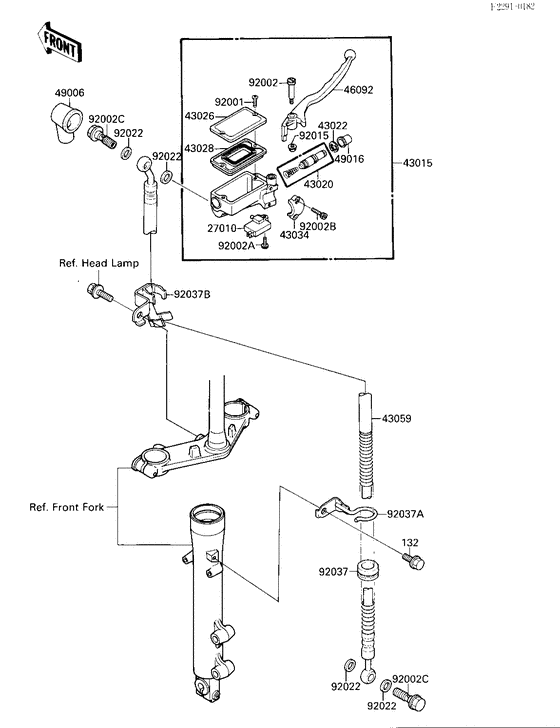 Front master cylinder