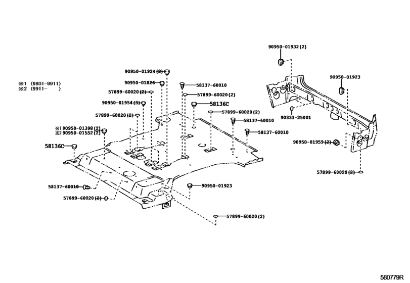 Rear Floor Panel & Rear Floor Member