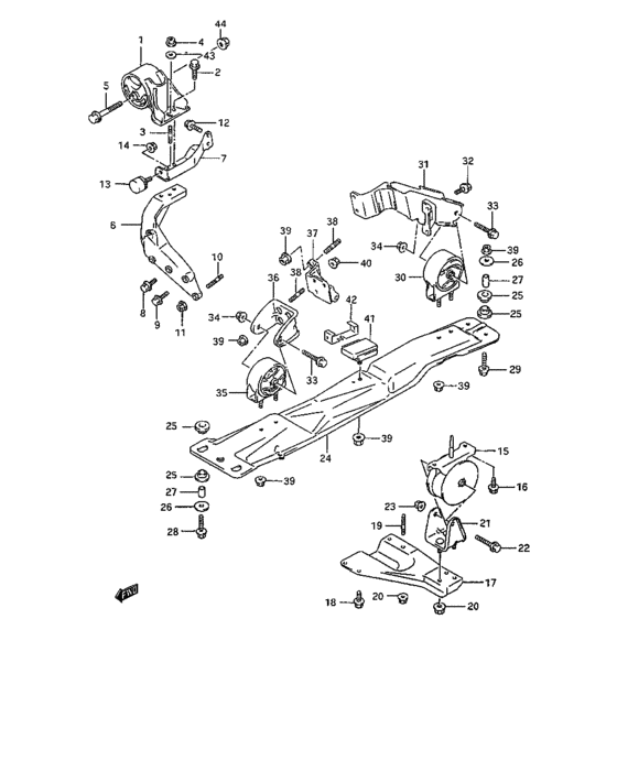 Engine mounting