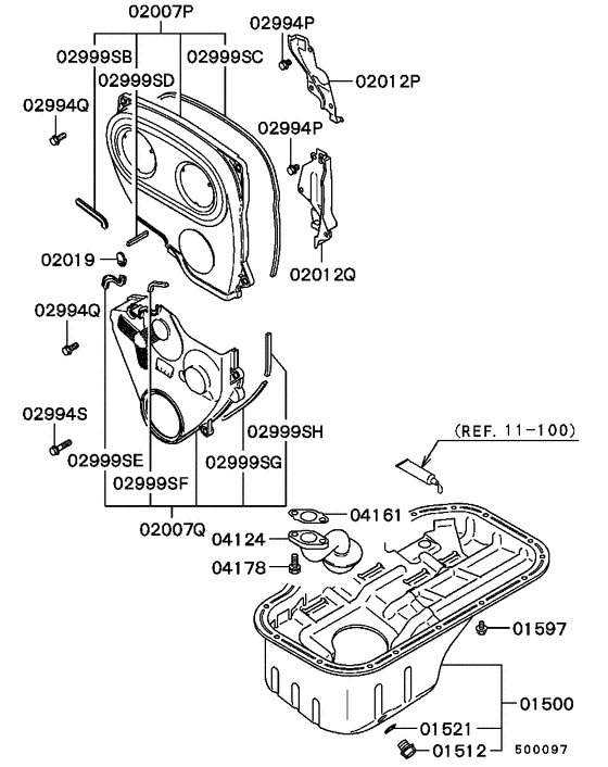 Cover,rear plate & oil pan