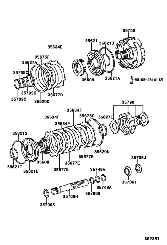 Center Support & Planetary Sun Gear (Atm)