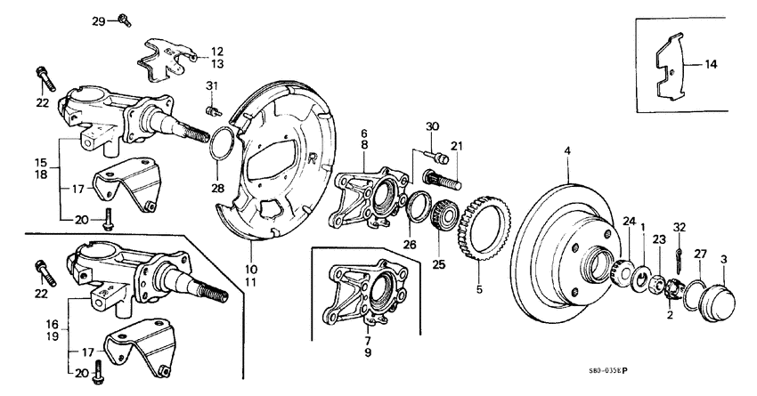 Rear brake disk