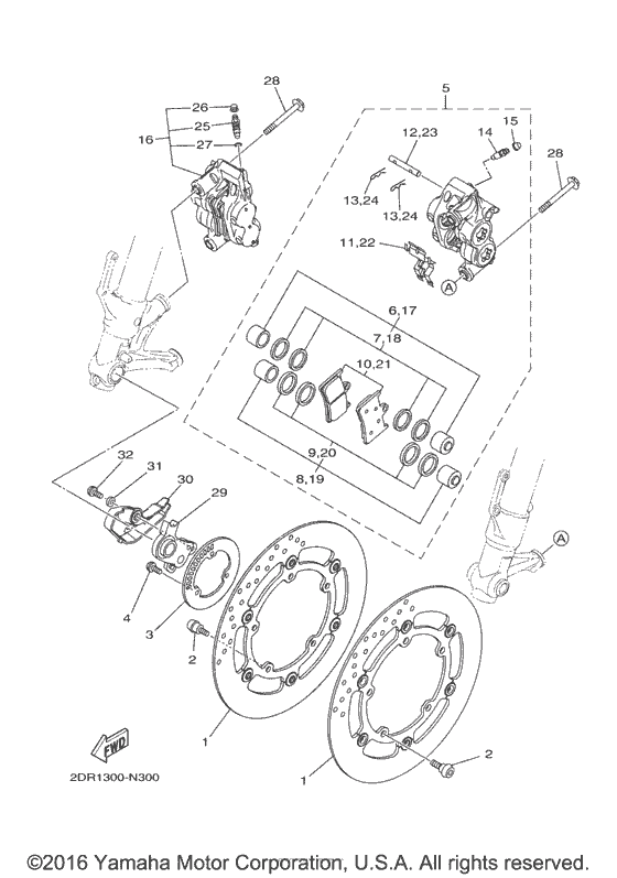 Front brake caliper