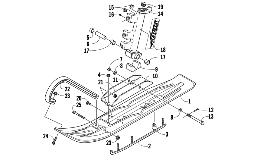 Ski And Spindle Assembly