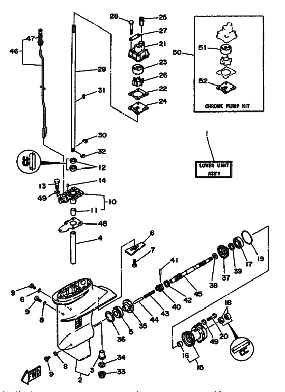 Lower casing & drive 1