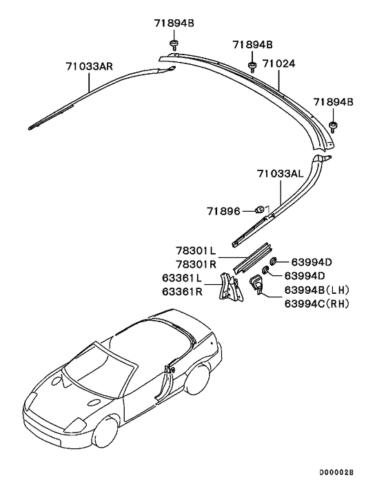 Qtr window glass & moulding