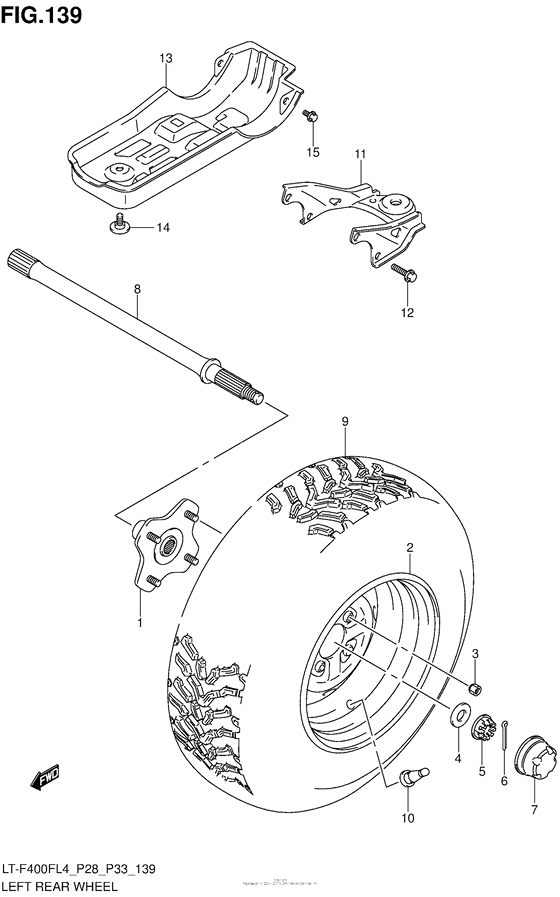 Left Rear Wheel (Lt-F400Fl4 P28)