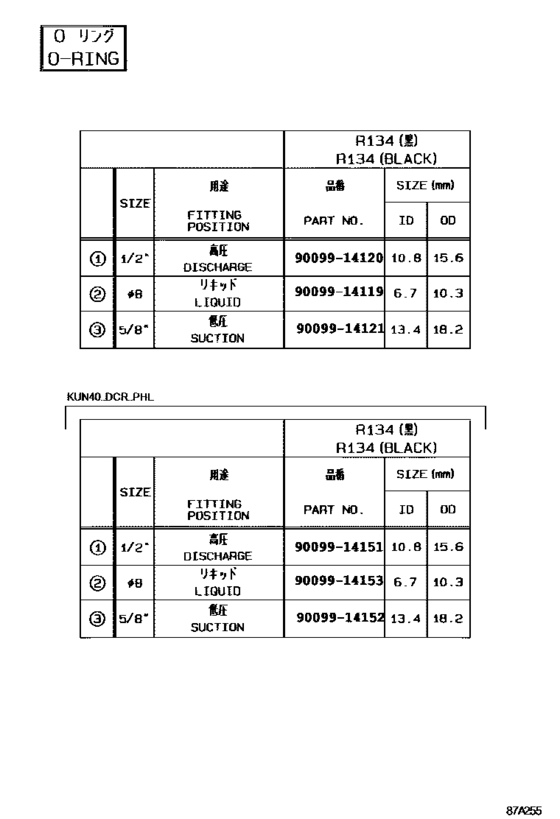 9009914119 toyota размеры