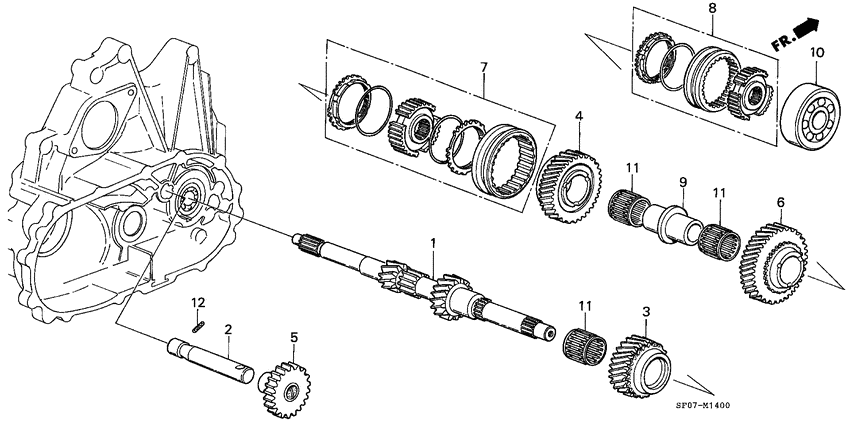 Mainshaft/mainshaft gears
