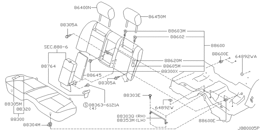 Rear seat