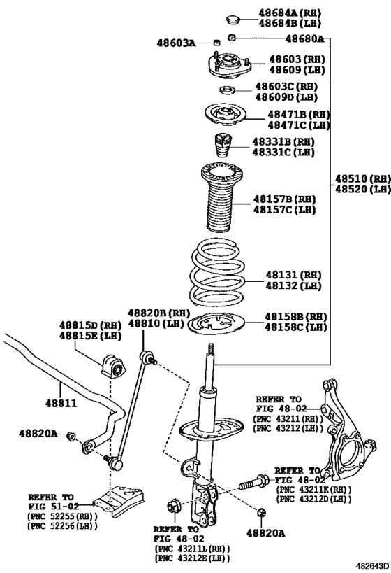 Front Spring & Shock Absorber For 2008 - 2009 Toyota Corolla Zze150 