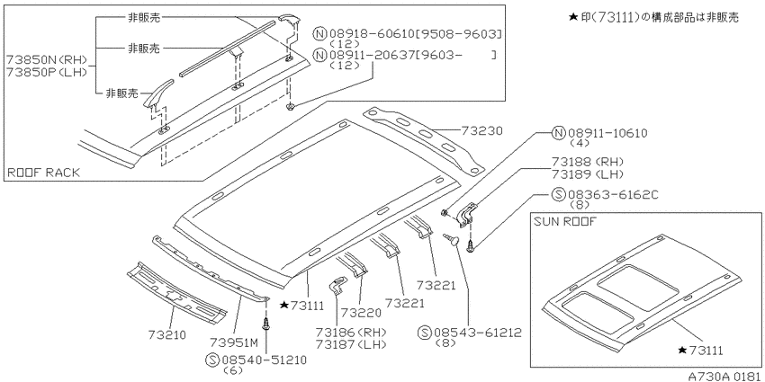 Roof panel & fitting
