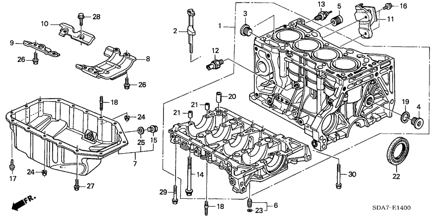 Cylinder block/oil pan