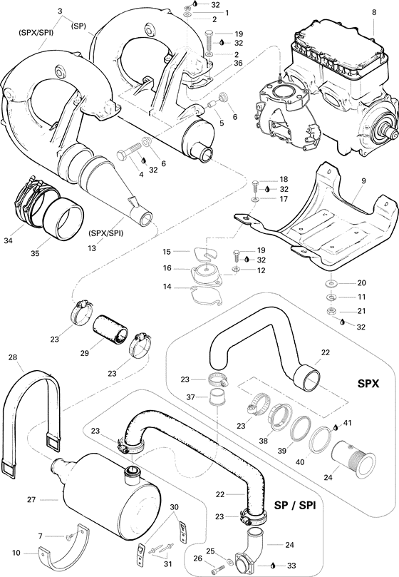 01- exhaust system spi