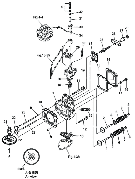 Cylinder head - valve - camshaft