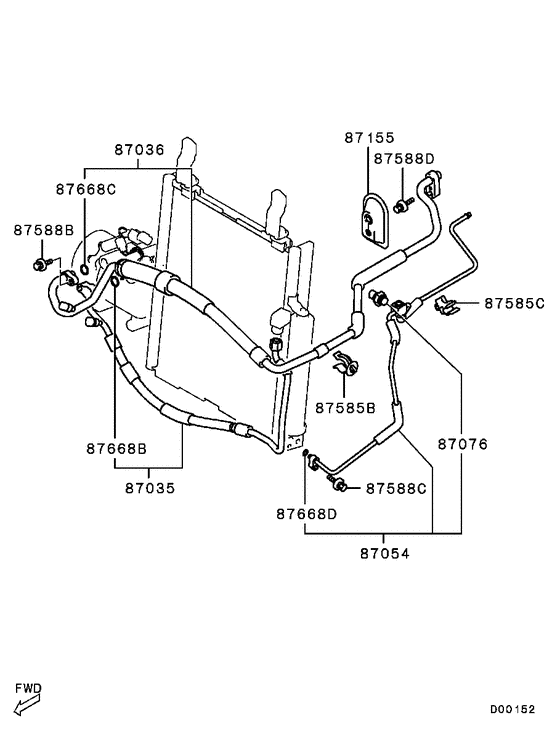 A/c condenser, piping