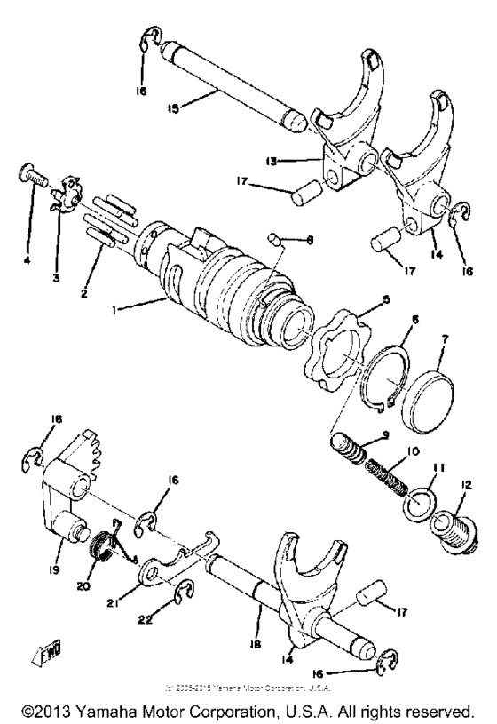 Shift shaft