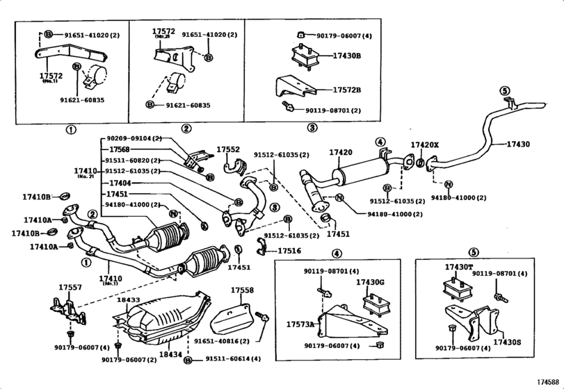 Exhaust Pipe for 1990 1992 Toyota LAND CRUISER FJ80 General sales region, , 18028084936839