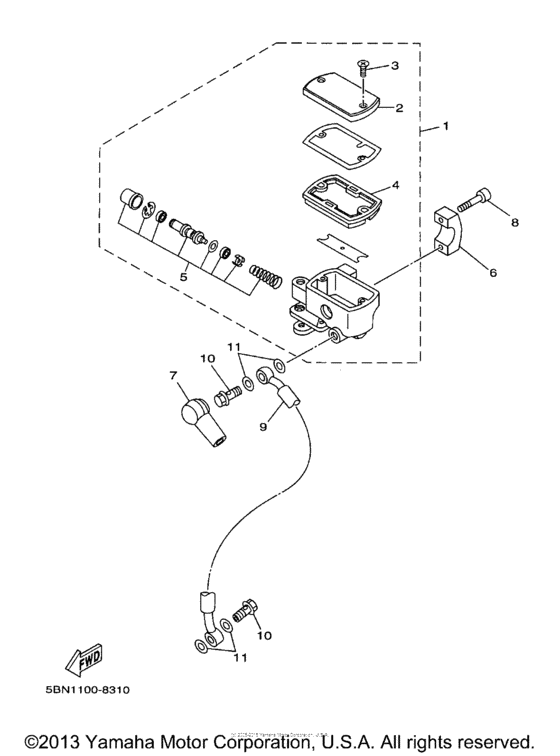 Front master cylinder