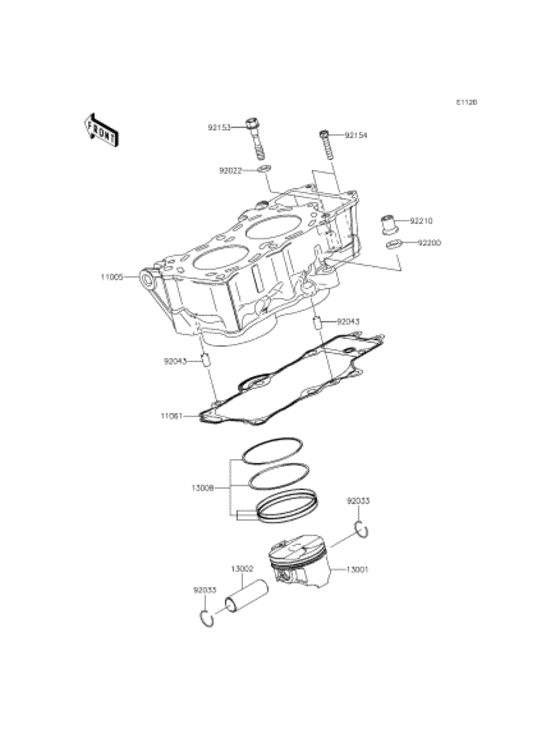 Cylinder/piston