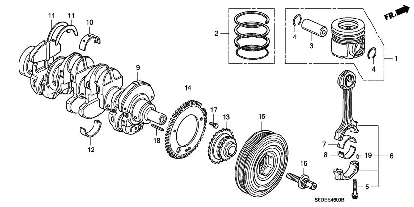 Crankshaft/piston