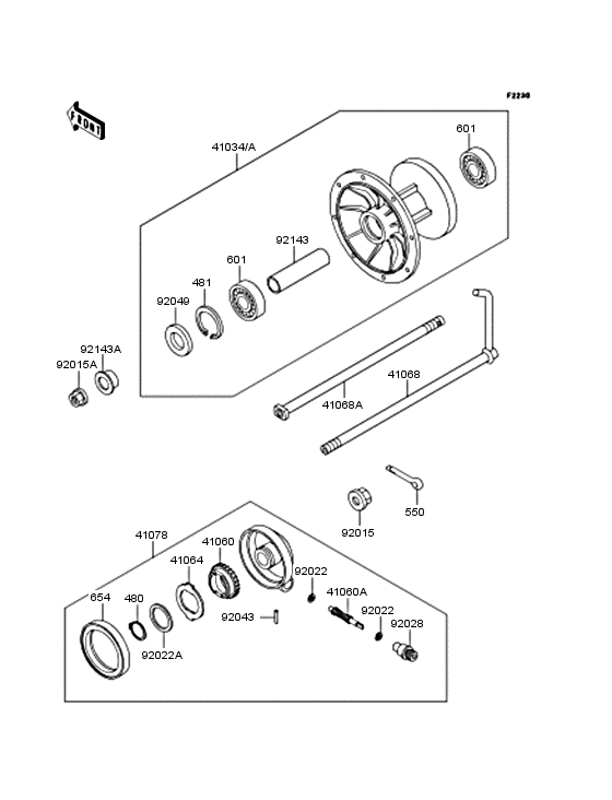 Front hub