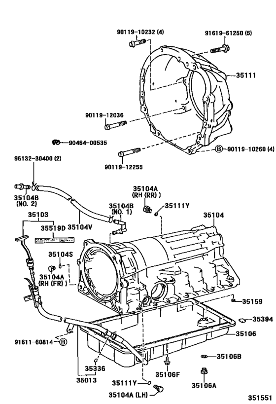 Transmission Case & Oil Pan (Atm)