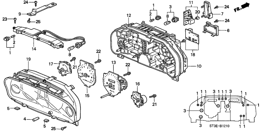 Combination meter components
