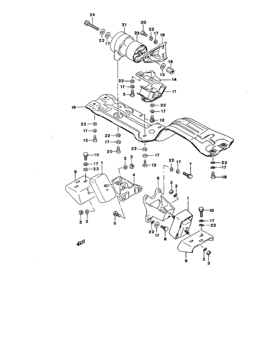 Eng. bracket, type 1