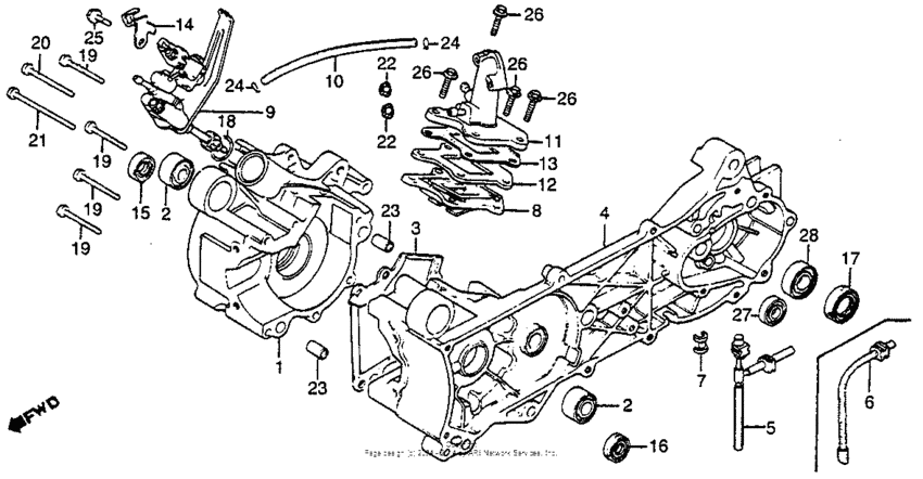 Crankcase + oil pump