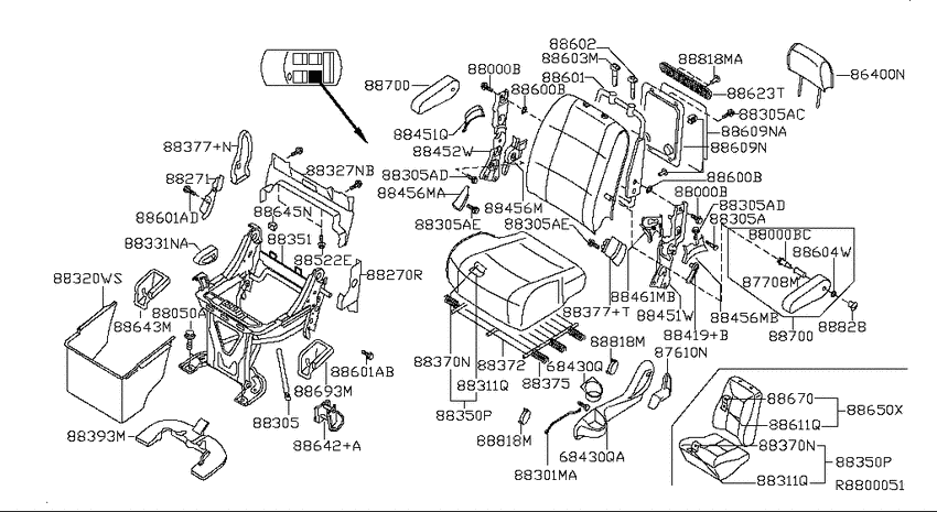 Rear seat