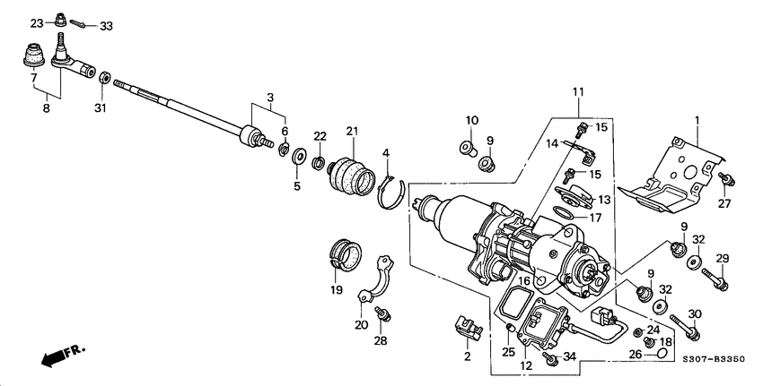 Rear steering actuator