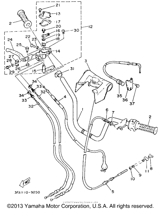 Handlebar - cable
