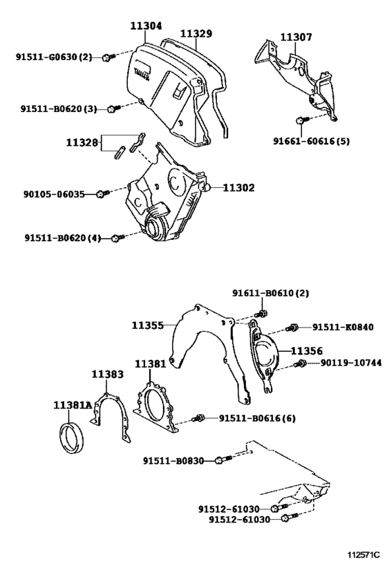 Timing Gear Cover & Rear End Plate
