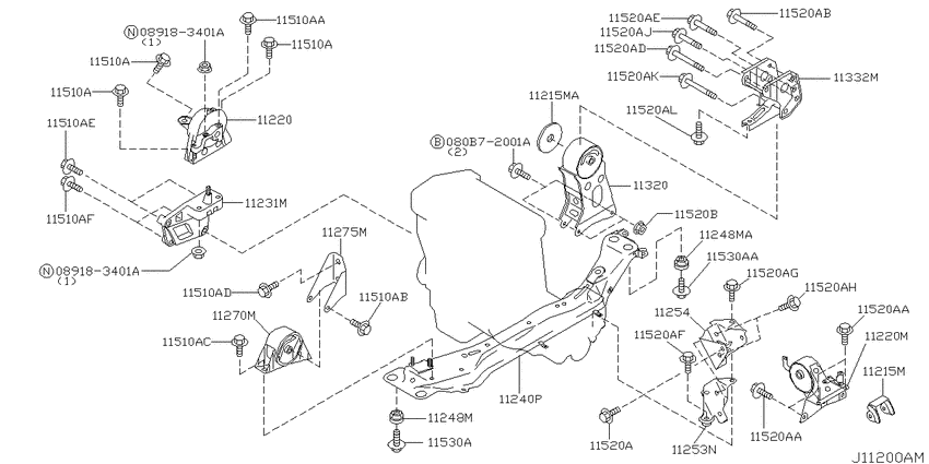 Engine & transmission   mounting