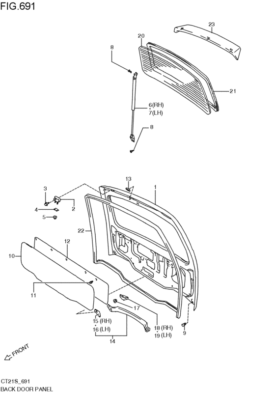 back door panel